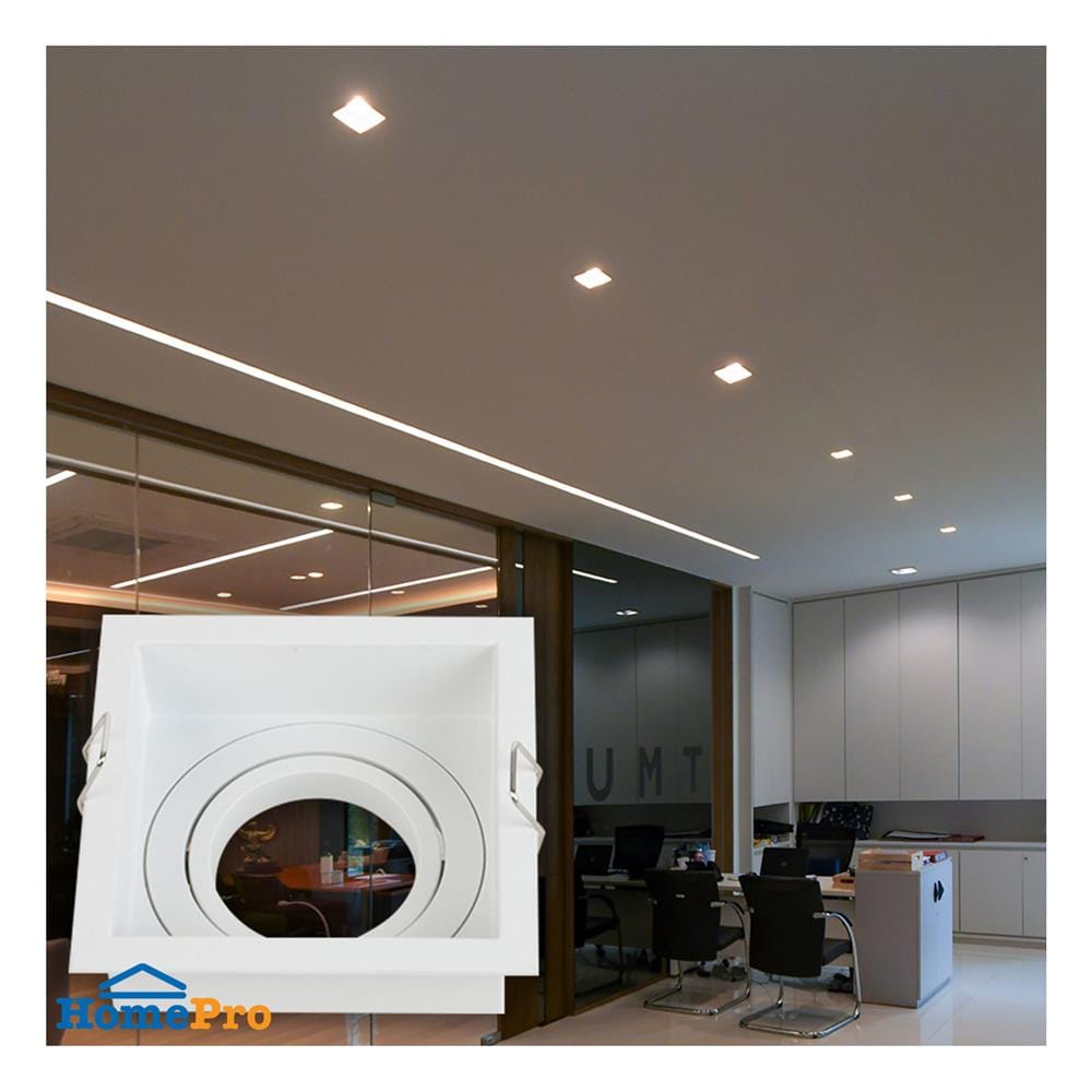 ดาวน์ไลท์ L&E HG 24-04605 3.3 นิ้ว สีขาว เหลี่ยม