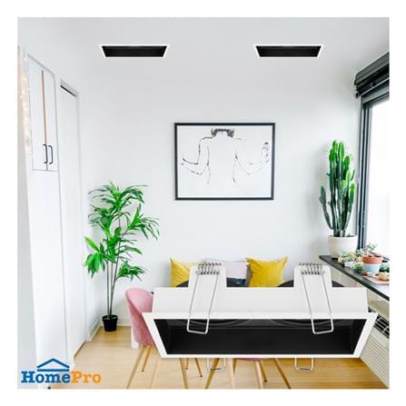 ดาวน์ไลท์ L&E HG 24-04610 6.14 นิ้ว สีขาว/ดำ เหลี่ยม_2