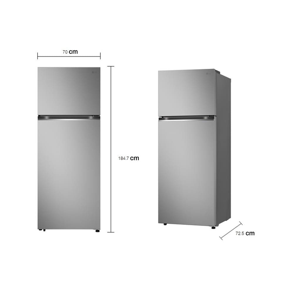 ตู้เย็น 2 ประตู LG GN-B452PFFQ.APYPLMT 16.3 คิว สีเทา อินเวอร์เตอร์