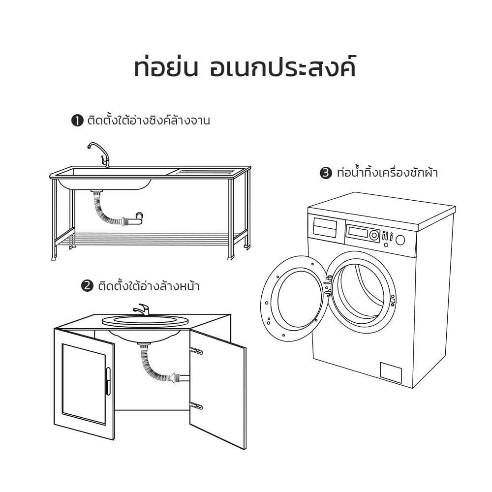 อุปกรณ์ข้อต่อน้ำทิ้ง FIRENZE FZ-3854 3 ม.