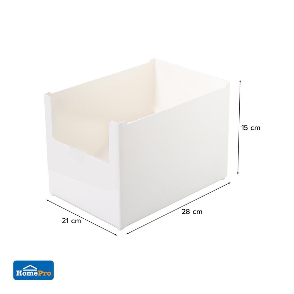 กล่องอเนกประสงค์ STACKO LIVE SIZE XL 21X28X15 ซม. สีขาว