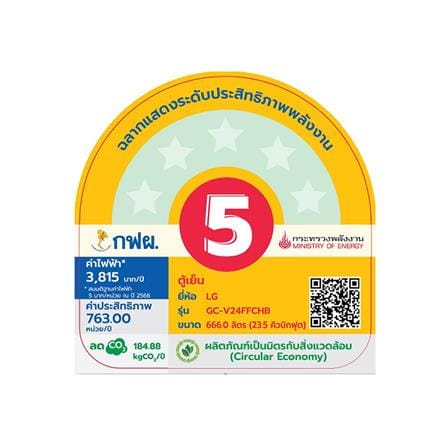 ตู้เย็น MULTI DOOR LG GC-V24FFCHB.AEV 22.7 คิว สีดำ อินเวอร์เตอร์_6