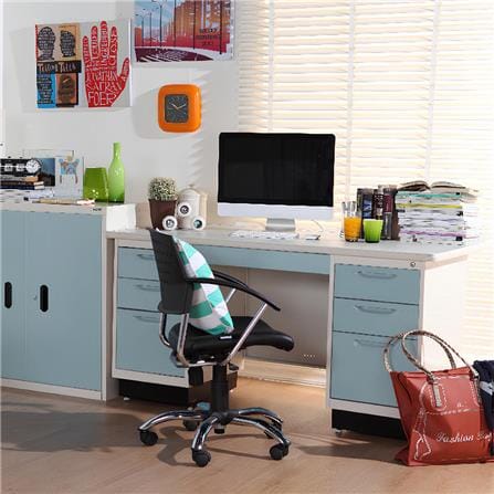 โต๊ะทำงานเหล็ก KIOSK BS-956 150 ซม. สีเทาอ่อน_2