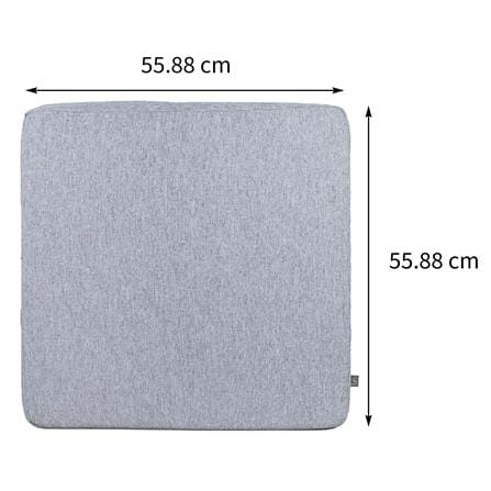 เบาะรองนั่งกันน้ำ HOME LIVING STYLE KLASS 22X22 นิ้ว สีเทา_8