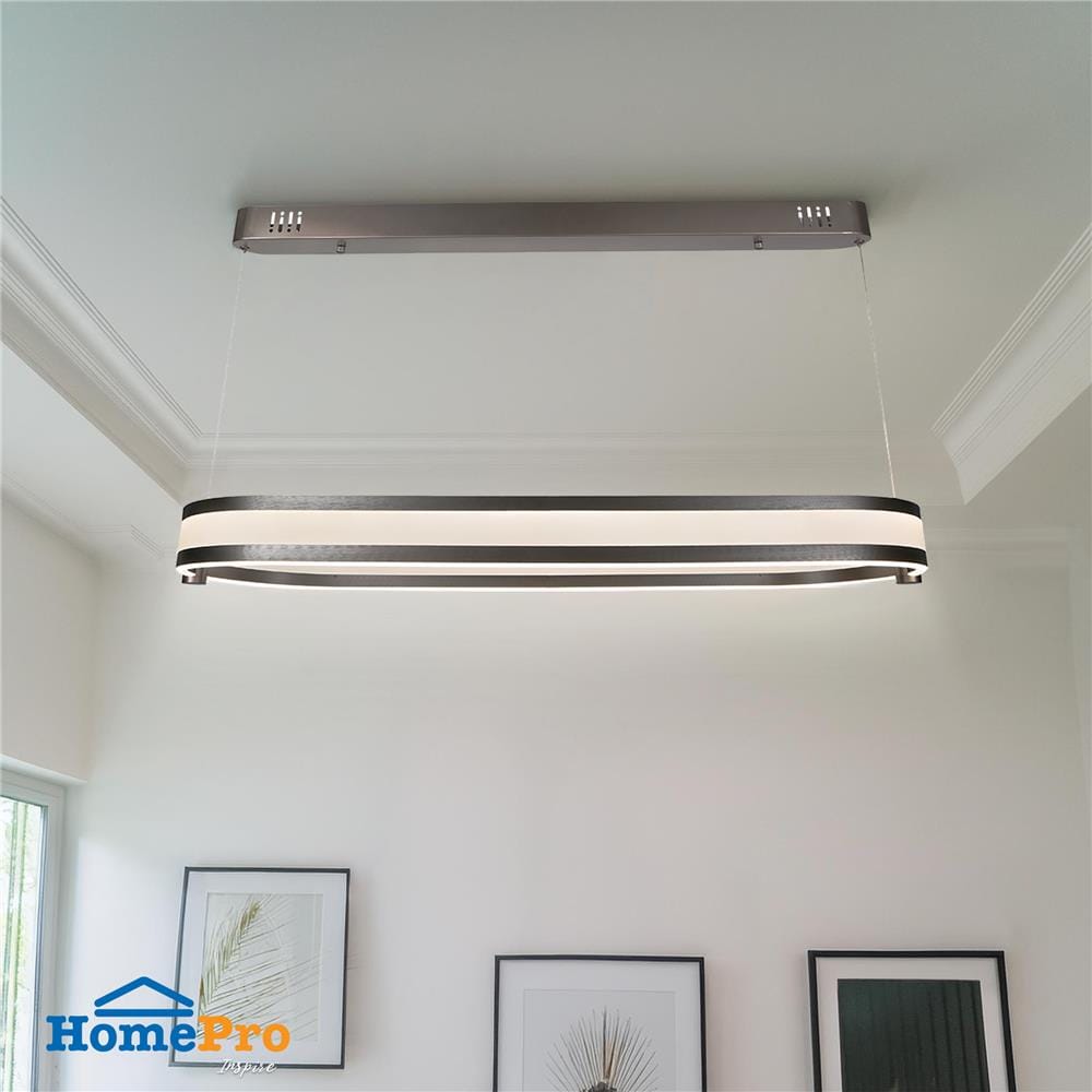 ไฟช่อ LED CARINI MD088-3890-900 56 วัตต์ DAYLIGHT/COOL WHITE/WARM WHITE สีขาว/เงิน 1 หัว