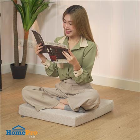 เบาะรองนั่งกันน้ำ HOME LIVING STYLE KLASS 22X22 นิ้ว สีครีม_6