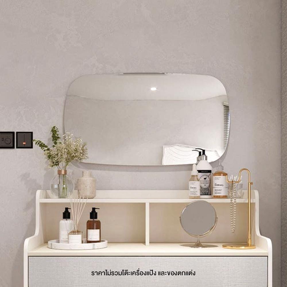 กระจกสำหรับตกแต่ง KONCEPT AIKO 19229388 สีขาว