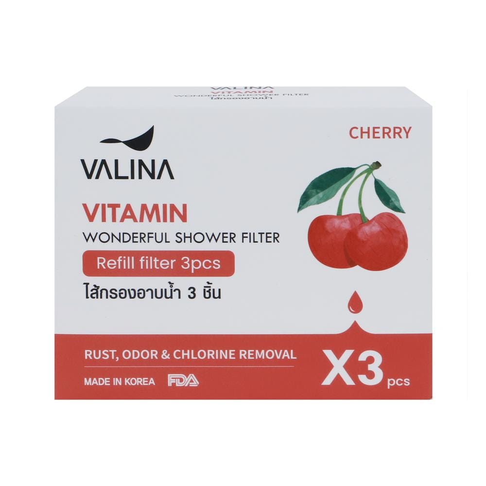 ไส้กรองอาบน้ำ VALINA WF กลิ่น CHERRY แพ็ก 3 ชิ้น