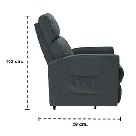 เก้าอี้ปรับนอนไฟฟ้า KONCEPT ZIA 19154163 สีเทา_4