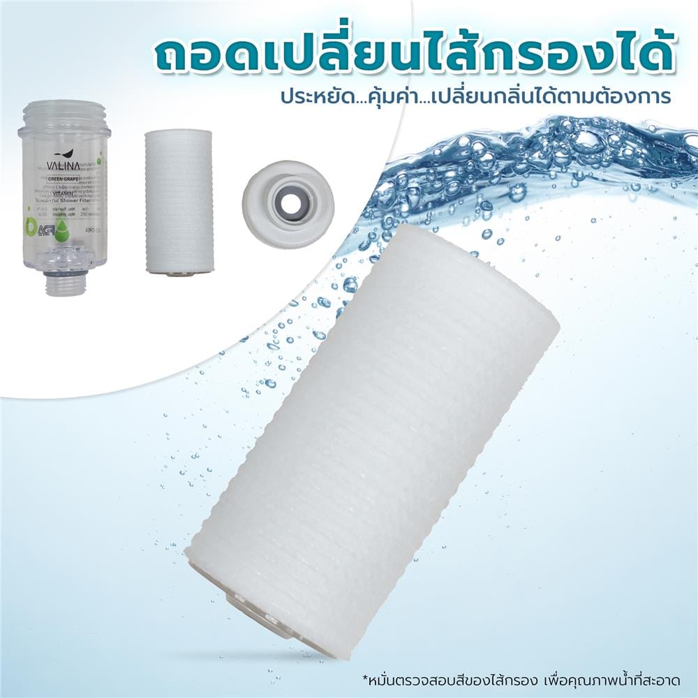 ตัวกรองอาบน้ำ VALINA WF กลิ่น GREEN GRAPE