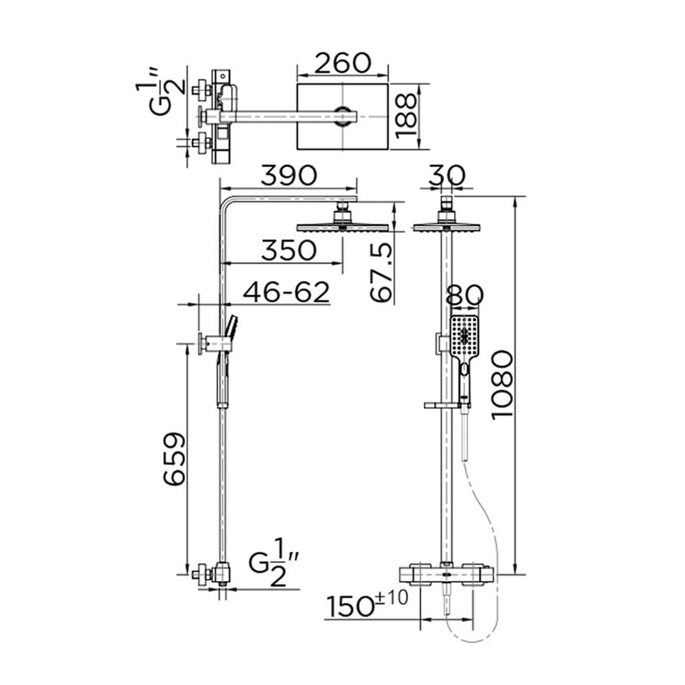 ฝักบัว RAIN SHOWER KARAT FAUCET KRS-044-763T