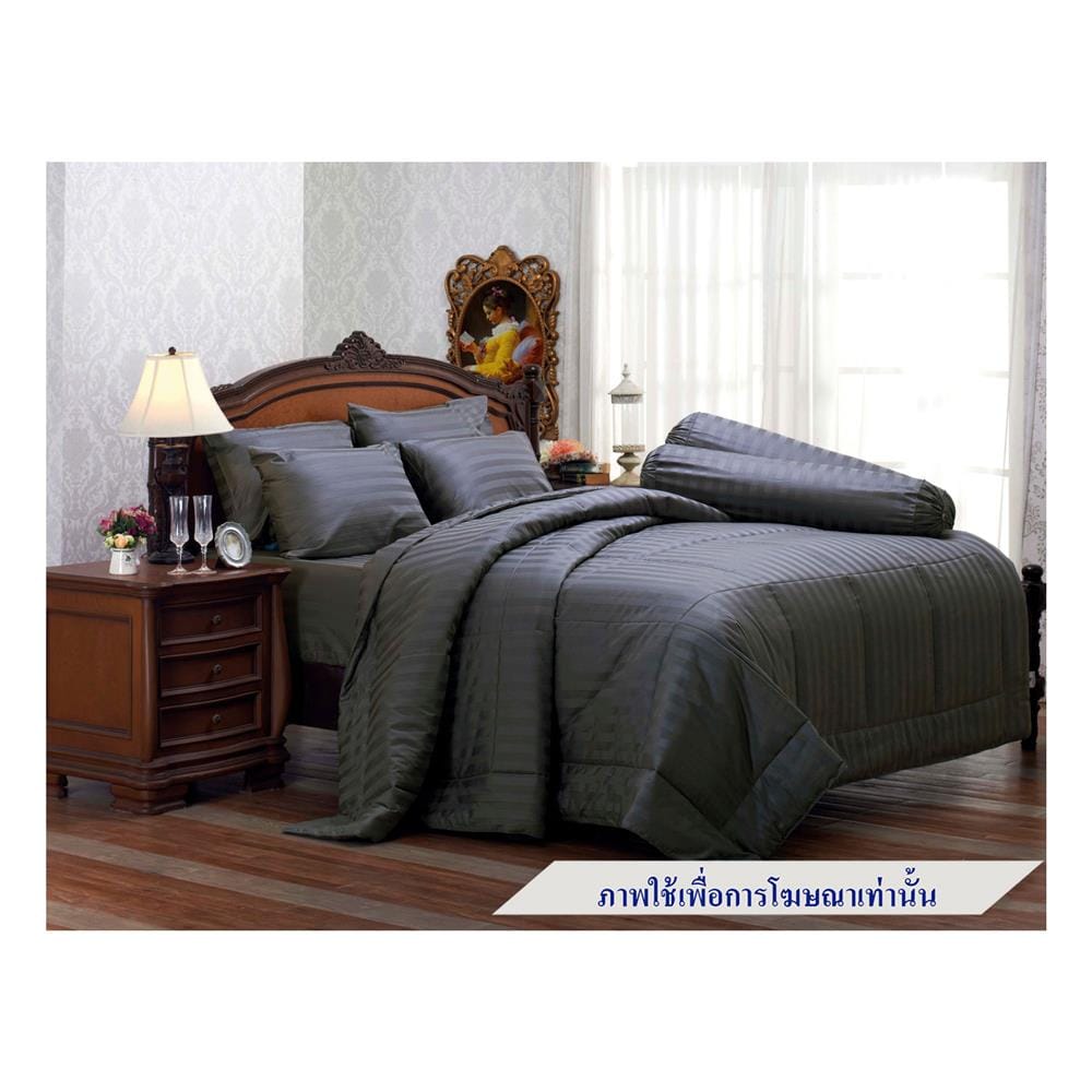 ชุดผ้าปูที่นอน 3.5 ฟุต 3 ชิ้น JESSICA COTTON STRIPE 20076-DOVE