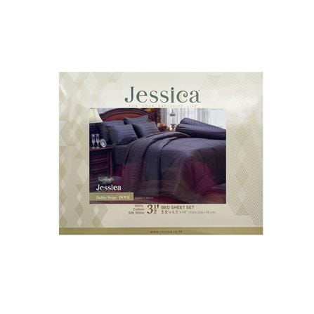 ชุดผ้าปูที่นอน 3.5 ฟุต 3 ชิ้น JESSICA COTTON STRIPE 20076-DOVE_3