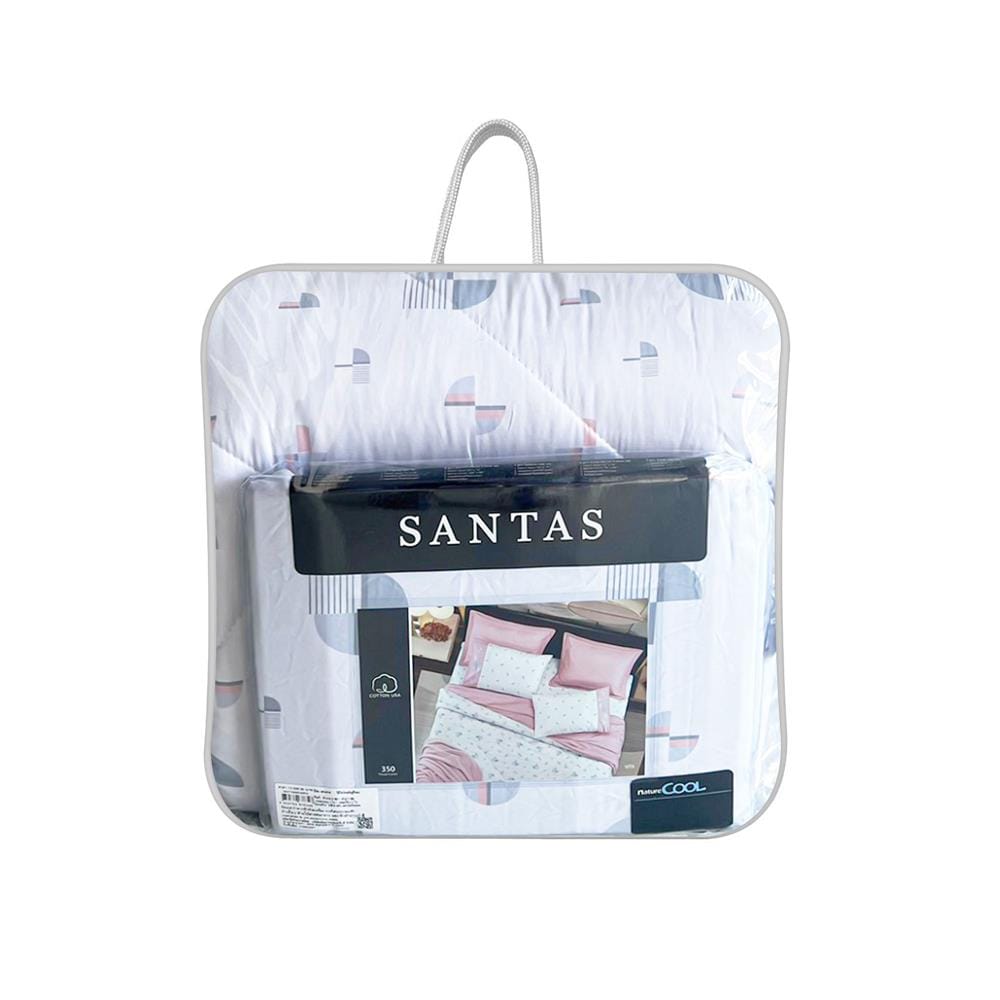 ชุดผ้าปูที่นอน 5 ฟุต 6 ชิ้น SANTAS COTTON USA VITA