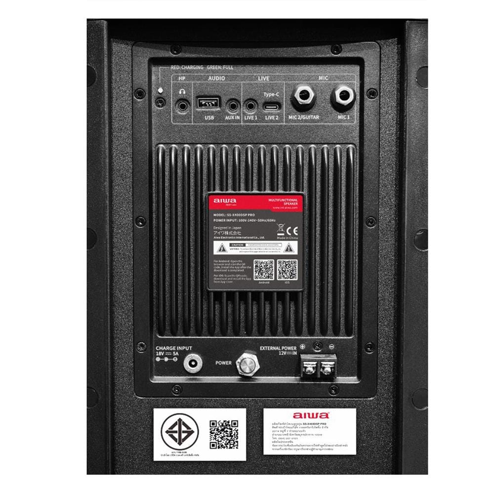 ลำโพงบลูทูธพร้อมไมค์ AIWA SS-X400DSP PRO