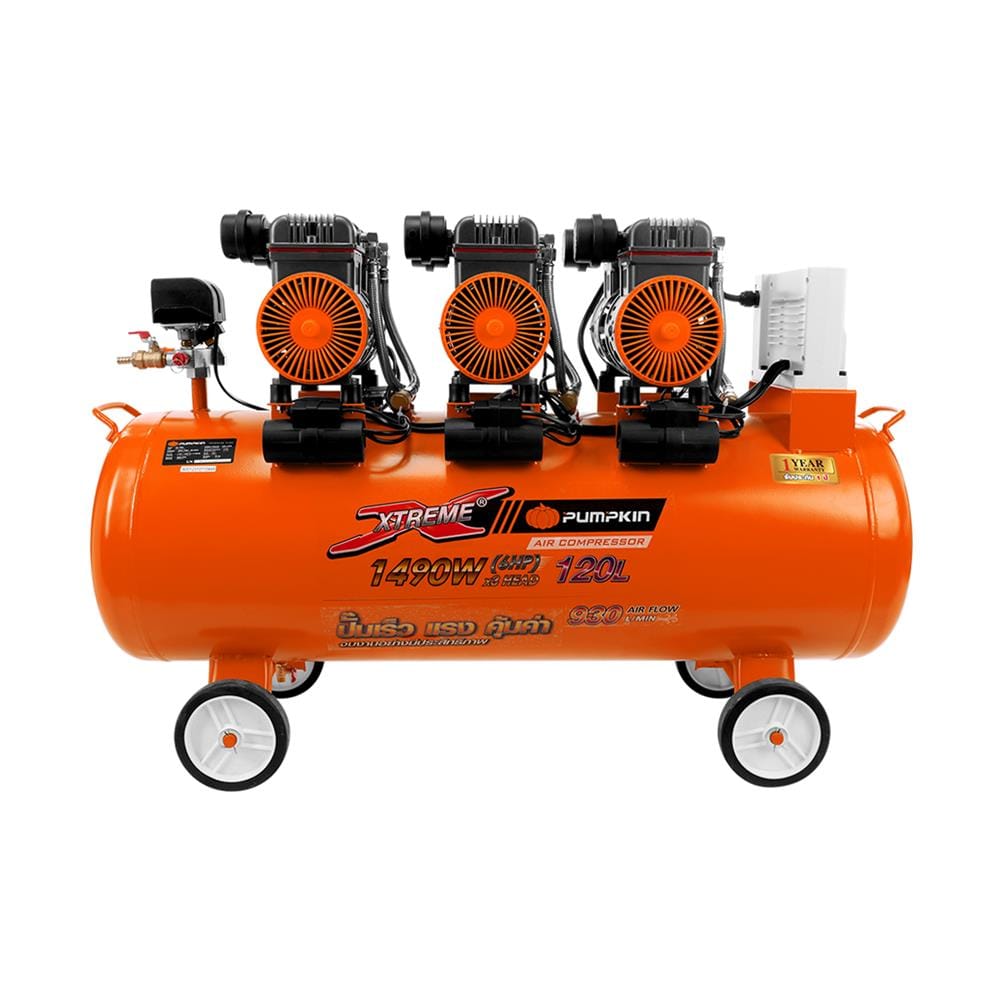 ปั๊มลม OIL FREE PUMPKIN PTT-X6HP120 6 แรงม้า 120 ลิตร