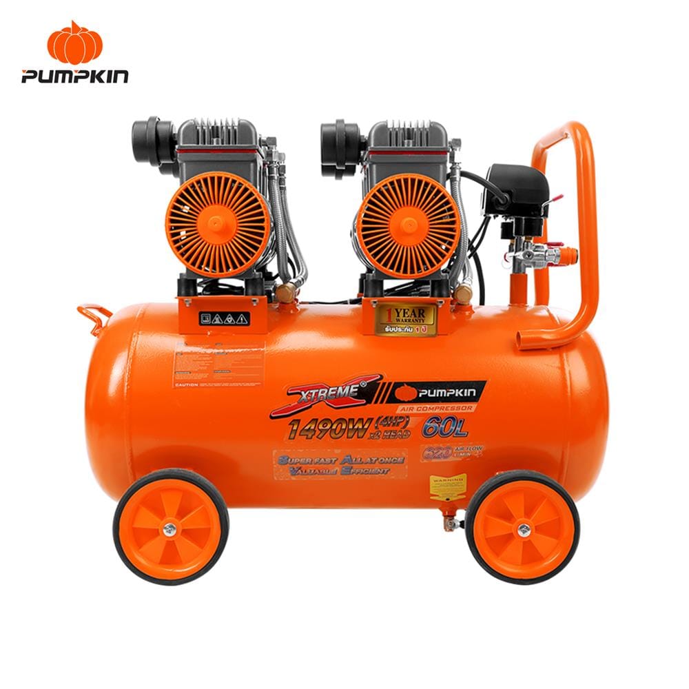 ปั๊มลม OIL FREE PUMPKIN PTT-X4HP60 4 แรงม้า 60 ลิตร
