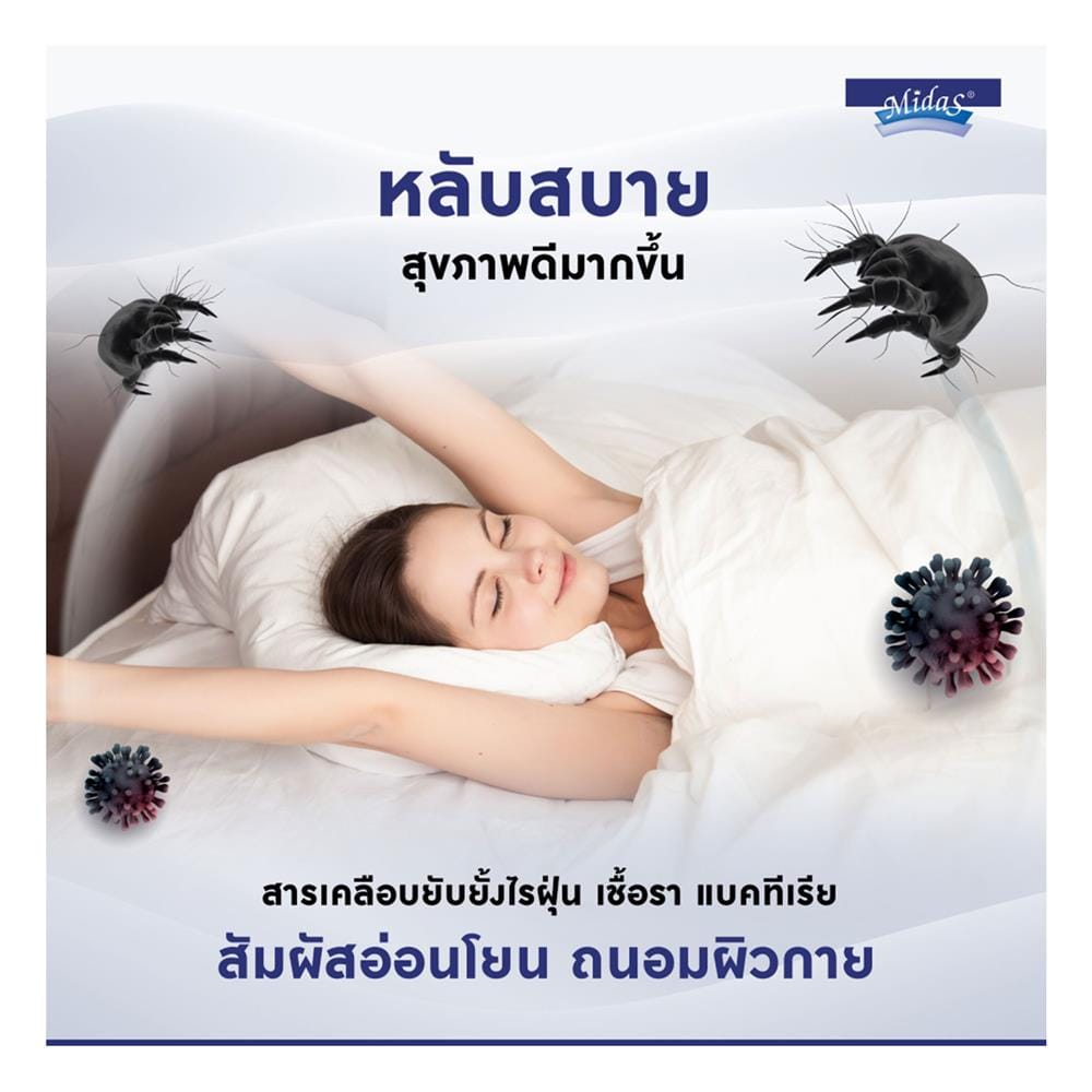 ที่นอนโฟม 6 ฟุต MIDAS รุ่น MINA I พร้อมหมอนหนุน 2 ชิ้น