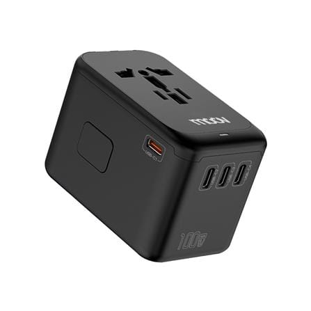 ปลั๊กแปลง 4 IN 1 UNIVERSAL 1 USB 4 TYPE C MOOV TA06 สีดำ_2
