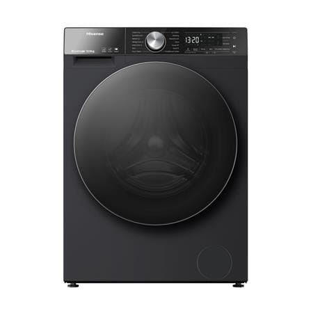 เครื่องซักอบผ้าฝาหน้า HISENSE WD5S1243BB 12/8 กก. 1400 RPM อินเวอร์เตอร์ สีดำ_0