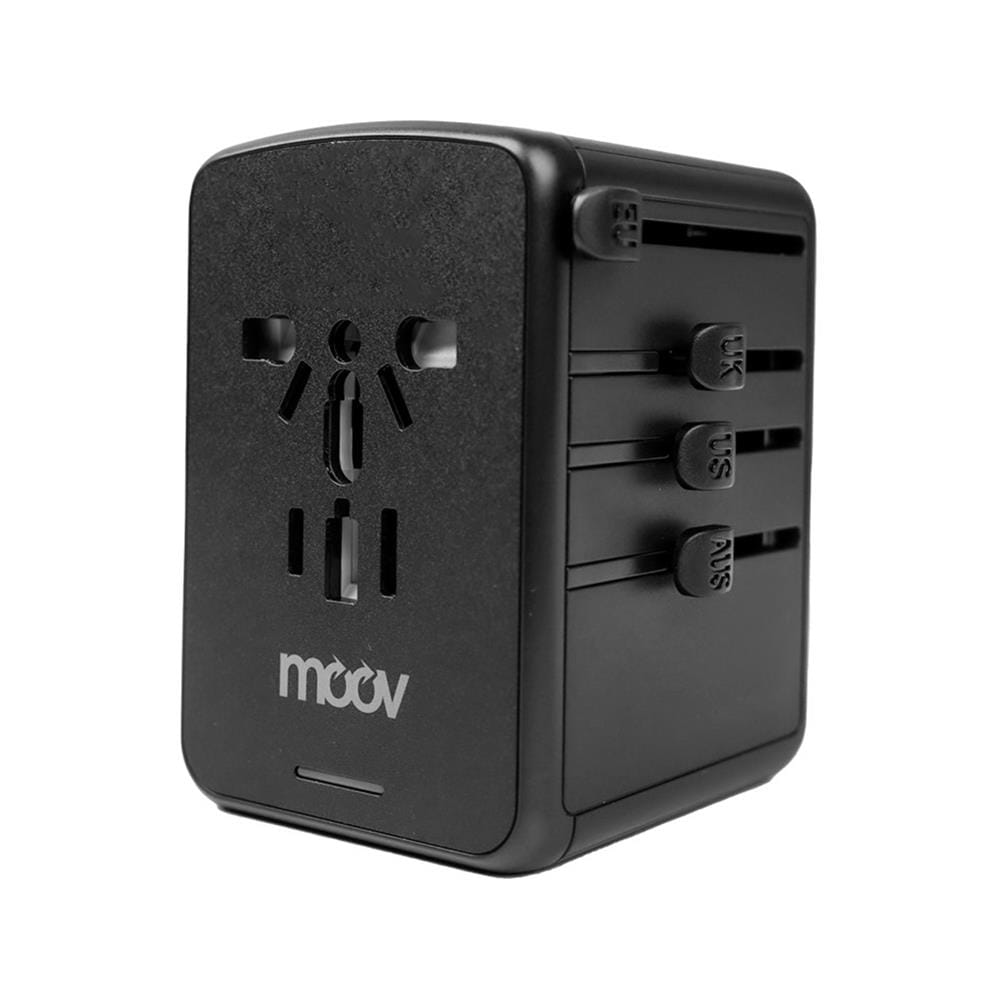 ปลั๊กแปลง 4 IN 1 UNIVERSAL 2 USB 2 TYPE C MOOV TA02 สีดำ_0