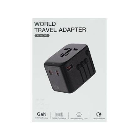 ปลั๊กแปลง 4 IN 1 UNIVERSAL 1 USB 3 TYPE C MOOV TA05 สีดำ_3
