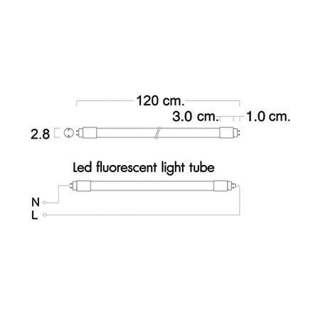 หลอด LED L&E T8 PREMIUM SE 16 วัตต์ WARM WHITE G13_4