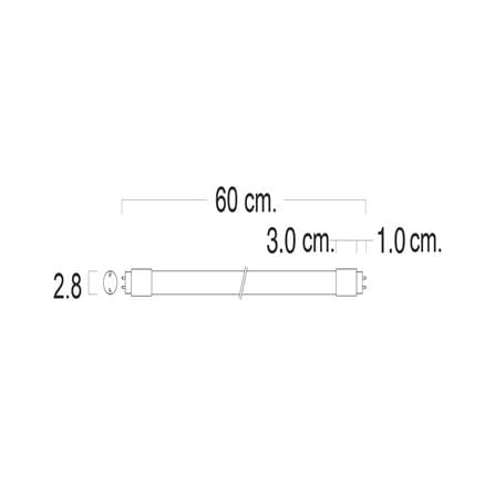 หลอด LED สั้น L&E T8 PREMIUM SE 8 วัตต์ WARM WHITE G13_3