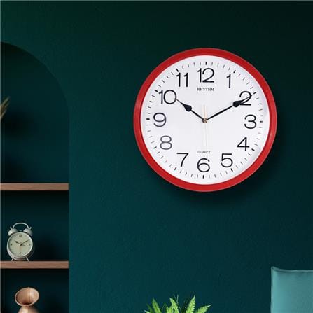 นาฬิกาแขวน RHYTHM CMG734NR01 12.5 นิ้ว สีแดง_6