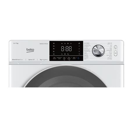 เครื่องซักอบผ้าฝาหน้า BEKO WDW117P1W 11/7 1400RPM อินเวอร์เตอร์ สีขาว_2