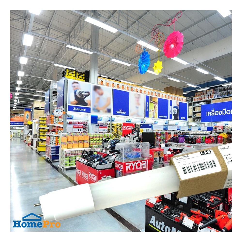 หลอด LED สั้น L&E T8 PREMIUM 8 วัตต์ COOL WHITE G13