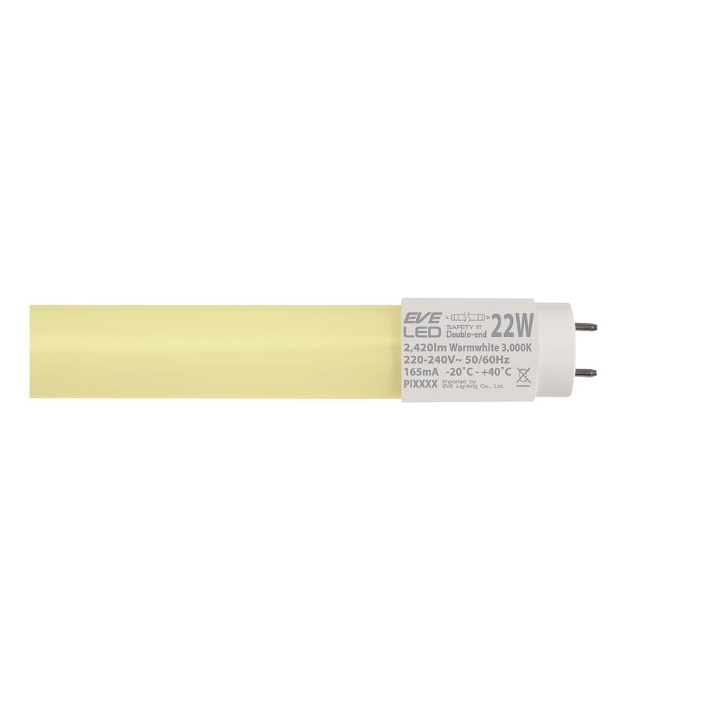 หลอด LED EVE T8 SAFETY FIT DE 22 วัตต์ WARM WHITE G13