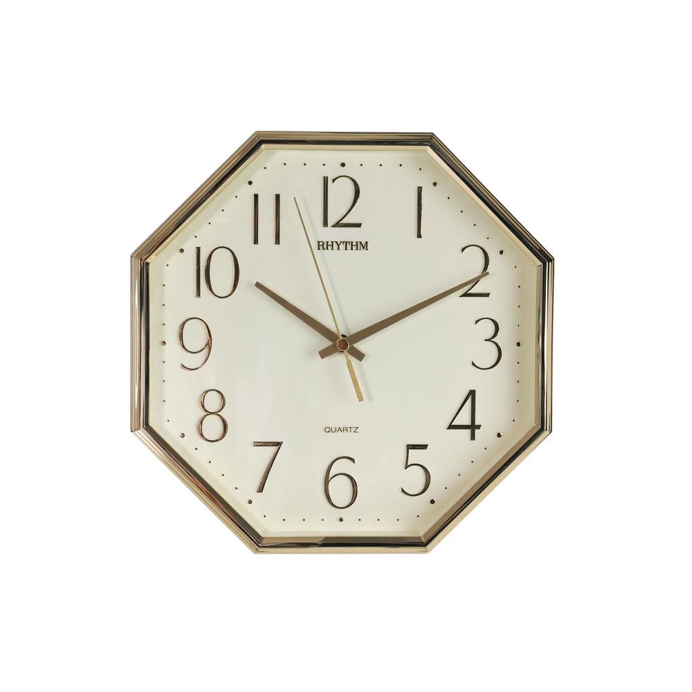 นาฬิกาแขวน RHYTHM CMG840BR18 10 นิ้ว สีทอง