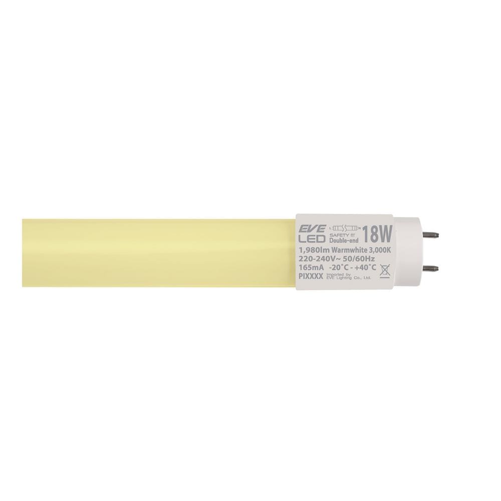 หลอด LED EVE T8 SAFETY FIT DE 18 วัตต์ WARM WHITE G13