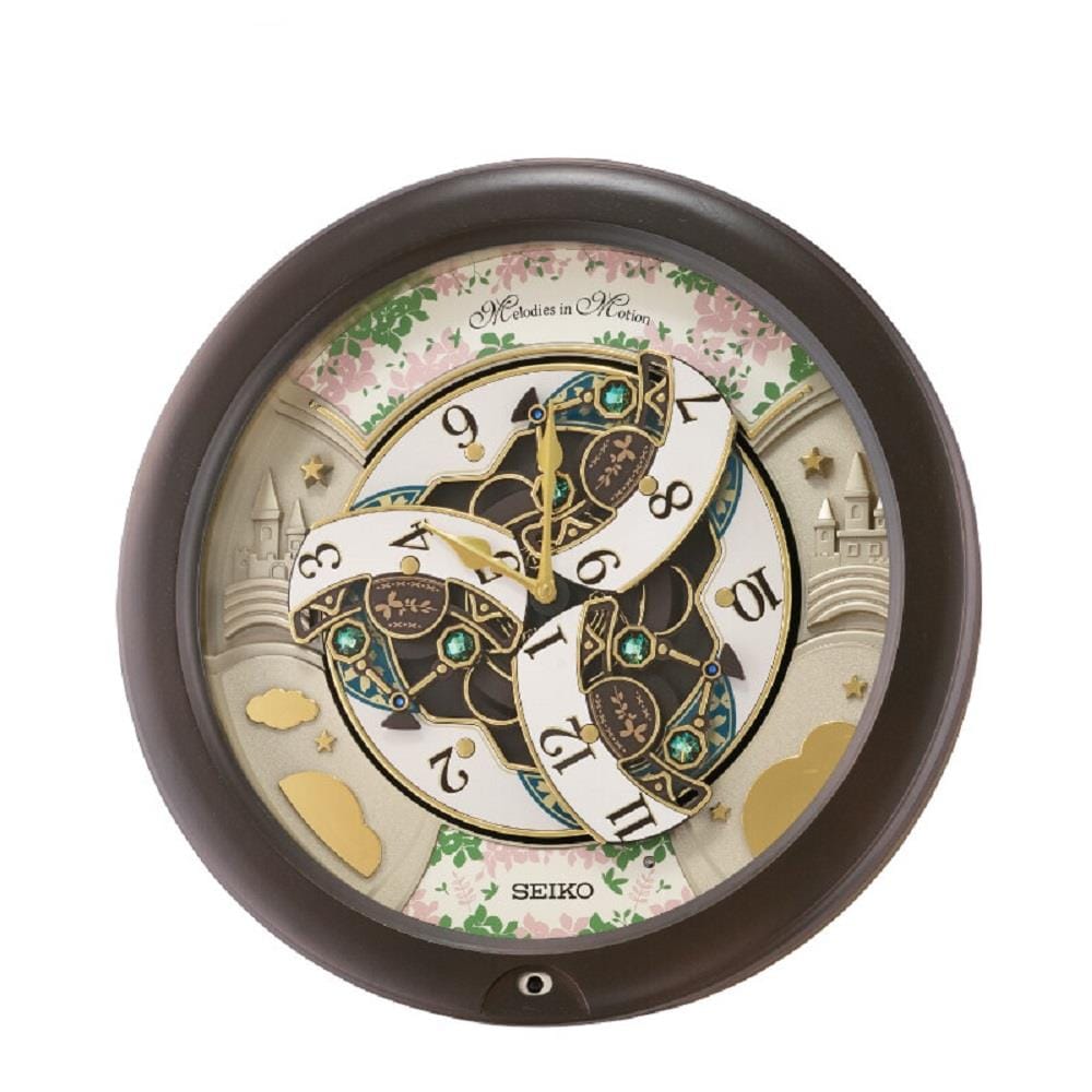 นาฬิกาแขวน SEIKO CLOCKS MELODY QXM391N 16 นิ้ว สีน้ำตาล