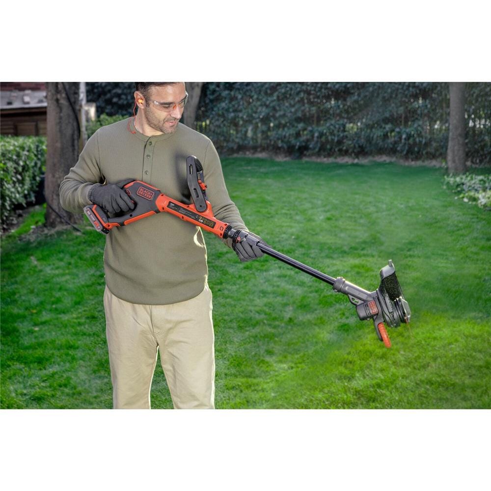 เครื่องเล็มหญ้าไร้สาย (พร้อมแบตเตอรี่) BLACK&DECKER BCBT1820D1-B1 18 โวลต์