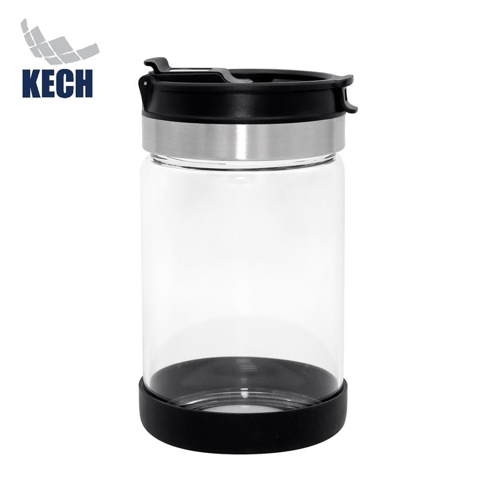 ขวดโหลแก้วฝาดึง KECH COBRA 0.6 ลิตร สีดำ_0