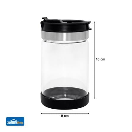 ขวดโหลแก้วฝาดึง KECH COBRA 0.6 ลิตร สีดำ_6