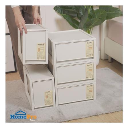 กล่องลิ้นชัก STACKO CIRCULAR SIZE L 34.2x36.5x18 ซม. สีเทา_3