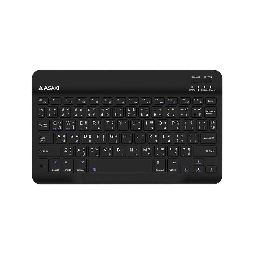ชุดคีย์บอร์ดและเมาส์ไร้สาย ASAKI AKKB45 สีดำ