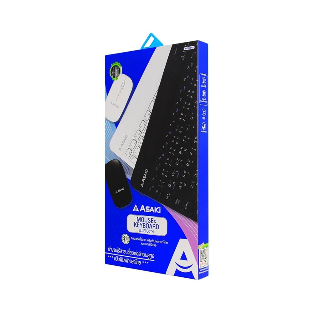 ชุดคีย์บอร์ดและเมาส์ไร้สาย ASAKI AKKB45 สีดำ