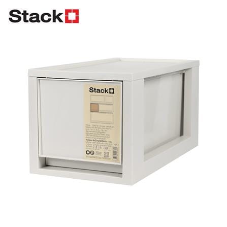 กล่องลิ้นชัก STACKO CIRCULAR SIZE S 19x36.5x18 ซม. สีเทา