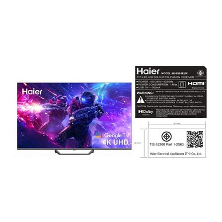 ทีวีคิวแอลอีดี 50 นิ้ว HAIER (4K, QLED, GOOGLE TV) H50S80EUX_8