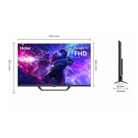 ทีวีคิวแอลอีดี 32 นิ้ว HAIER (FULL HD, QLED, GOOGLE TV) H32S80EFX_7