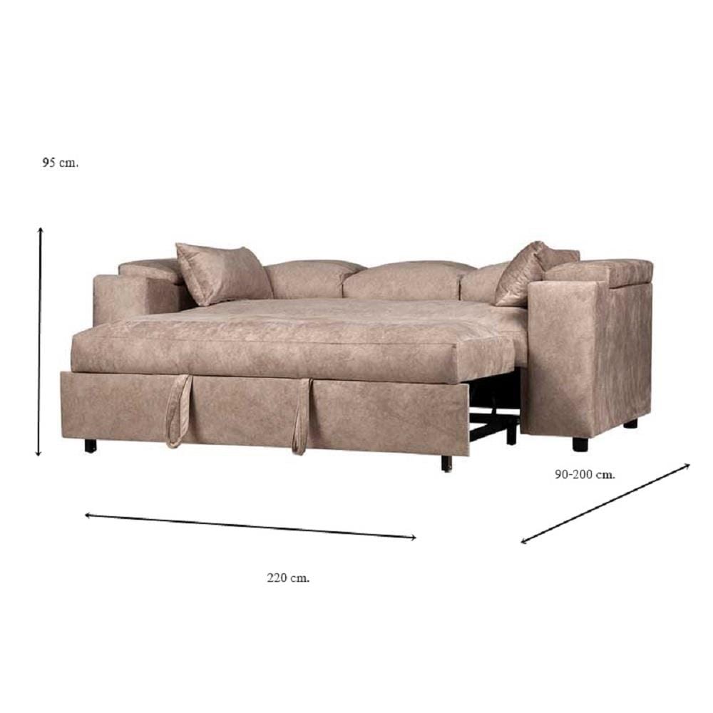 โซฟาเบด AS FURNITURE AURORA CCRU36 สีครีม