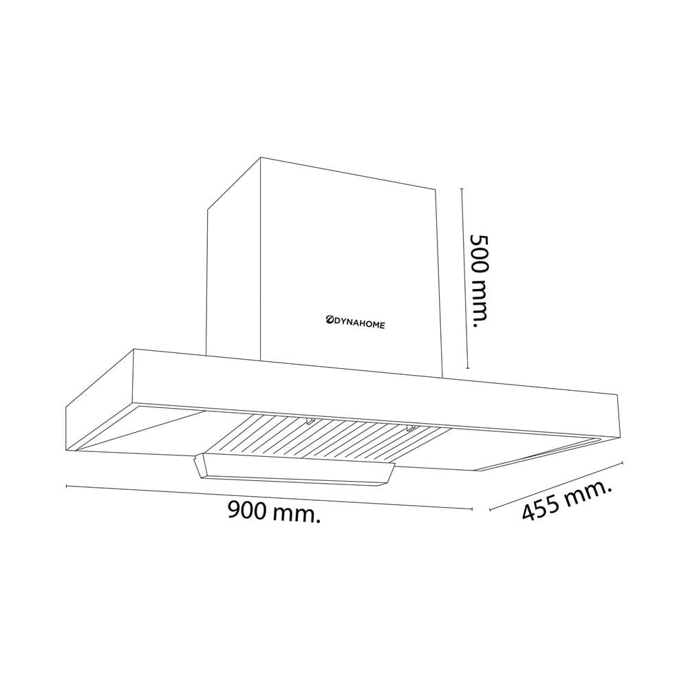 เครื่องดูดควันกระโจม DYNA HOME DH-0490-T 90 ซม.