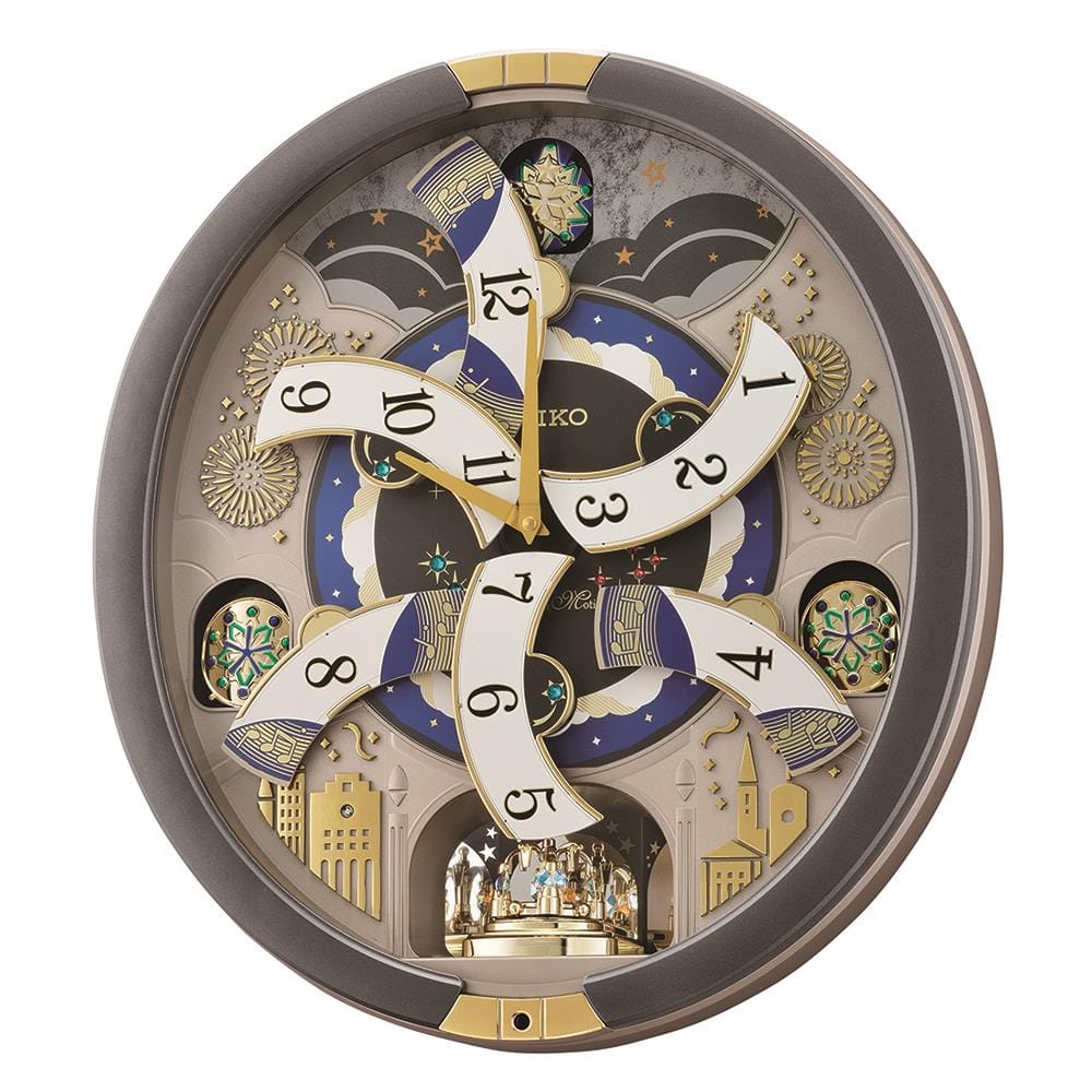 นาฬิกาแขวน SEIKO CLOCKS MELODY QXM385N 17.5X16 นิ้ว สีเทา