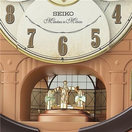 นาฬิกาแขวน SEIKO CLOCKS MELODY QXM601B 17.5X16 นิ้ว สีน้ำตาล_1