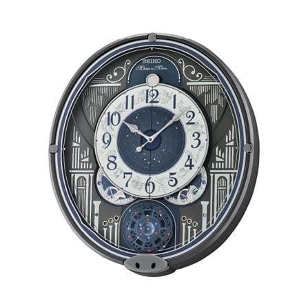 นาฬิกาแขวน MELODY SEIKO CLOCKS QXM393N 18X15.5 นิ้ว สีทอง/น้ำเงิน_0