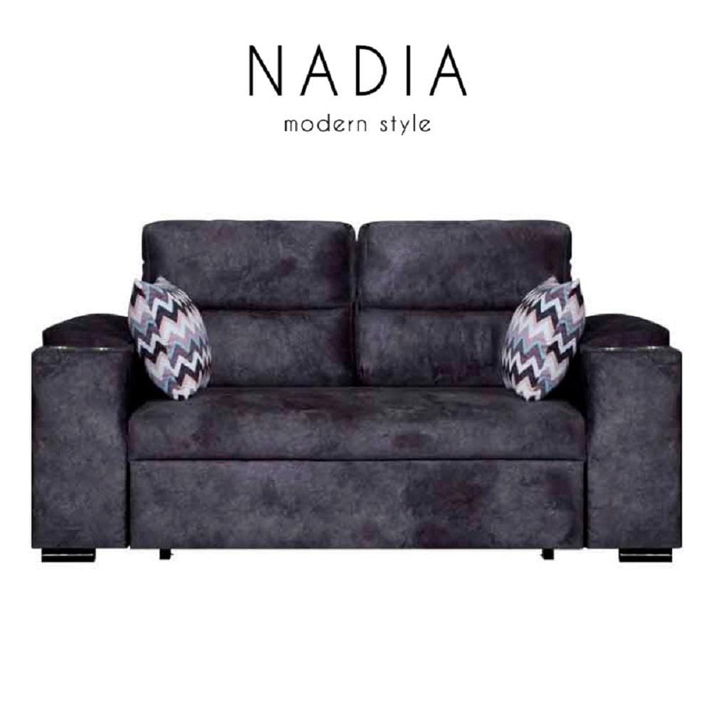 โซฟาเบด 2 ที่นั่ง AS FURNITURE NADIA CGYU40 สีเทา